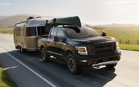 2022 Nissan TITAN towing airstream | Fort Worth Nissan in Fort Worth TX