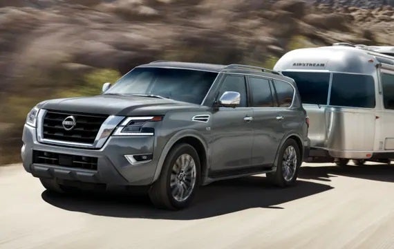 2023 Nissan Armada towing an airstream | Fort Worth Nissan in Fort Worth TX