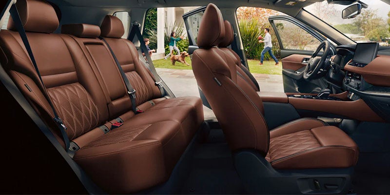 The interior design of a nissan rogue.
