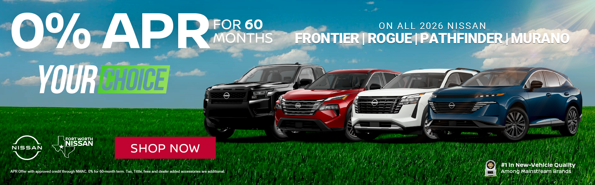 0% APR for 60 Months