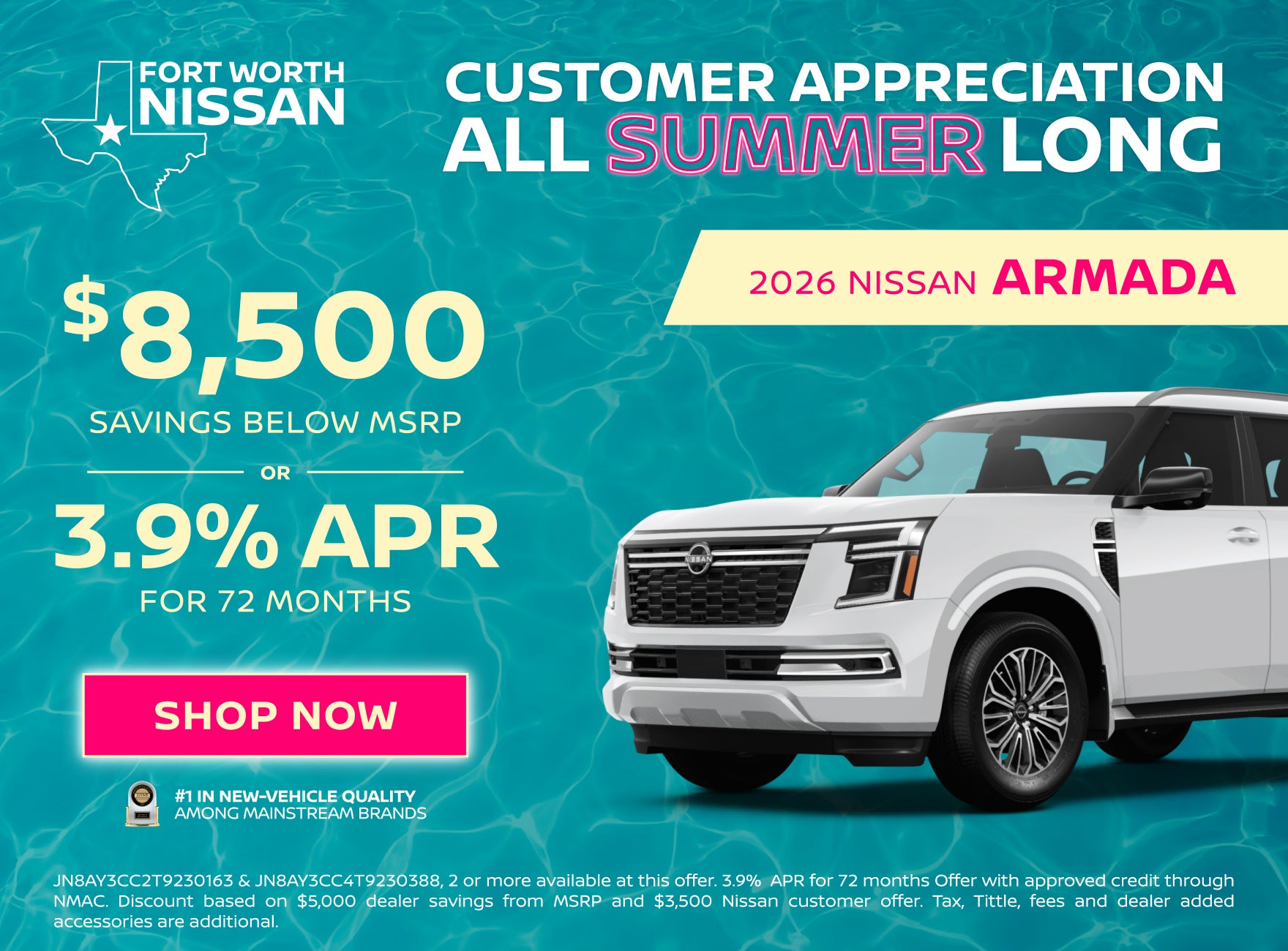 Customer Appreciation Offers on 2026 Armada