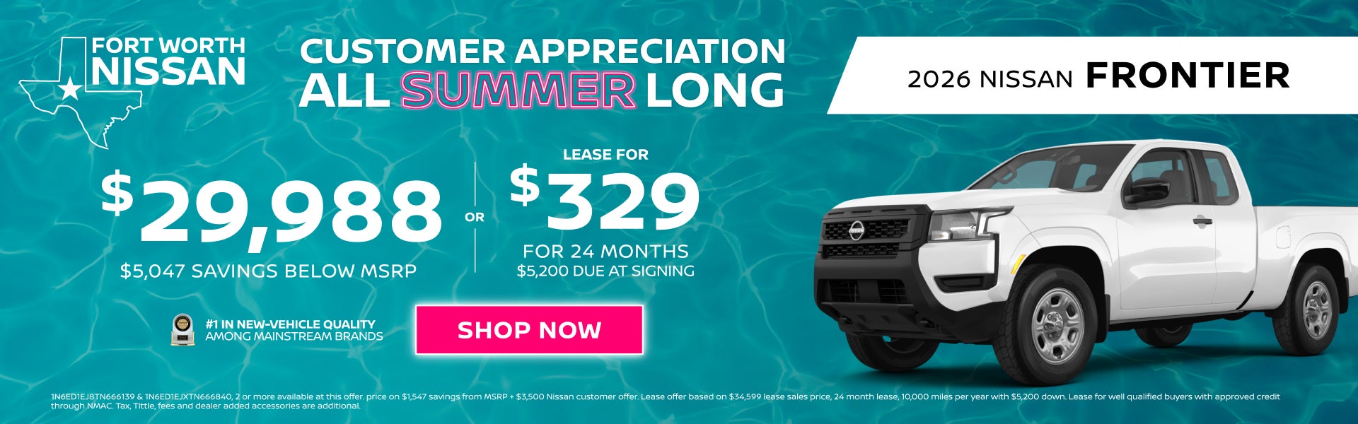2026 FRONTIER PRICE AND LEASE OFFER