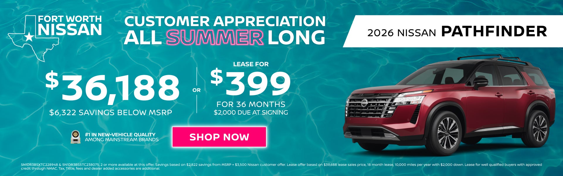 2026 PATHFINDER PRICE AND LEASE OFFER