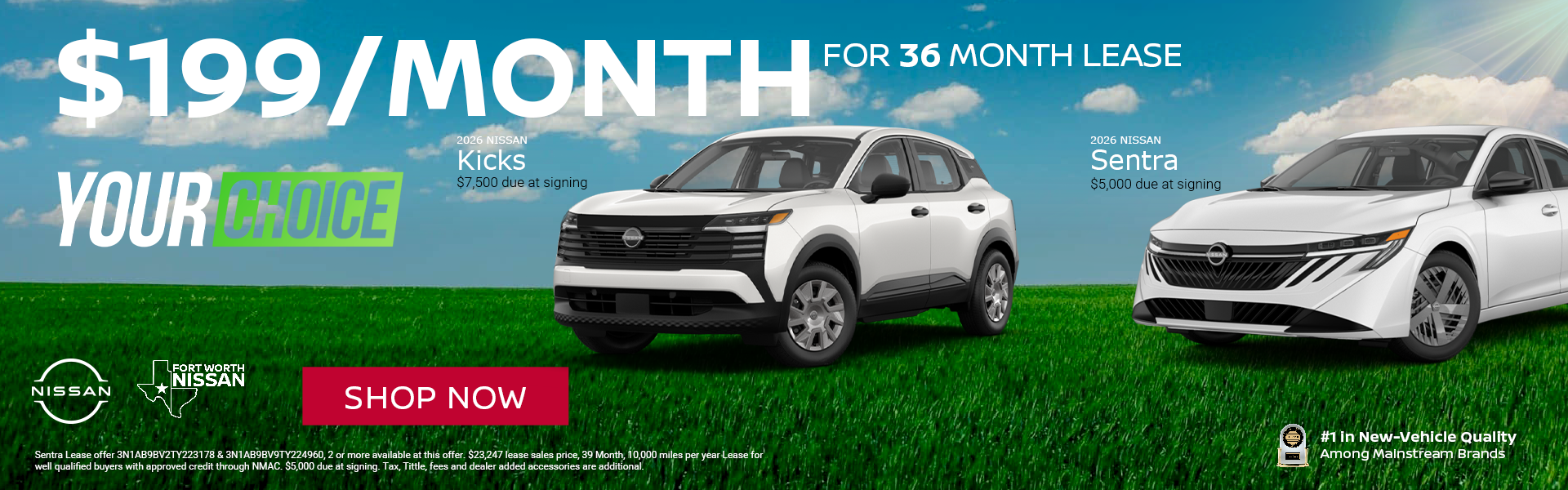 $199/mo Lease Offer Your Choice