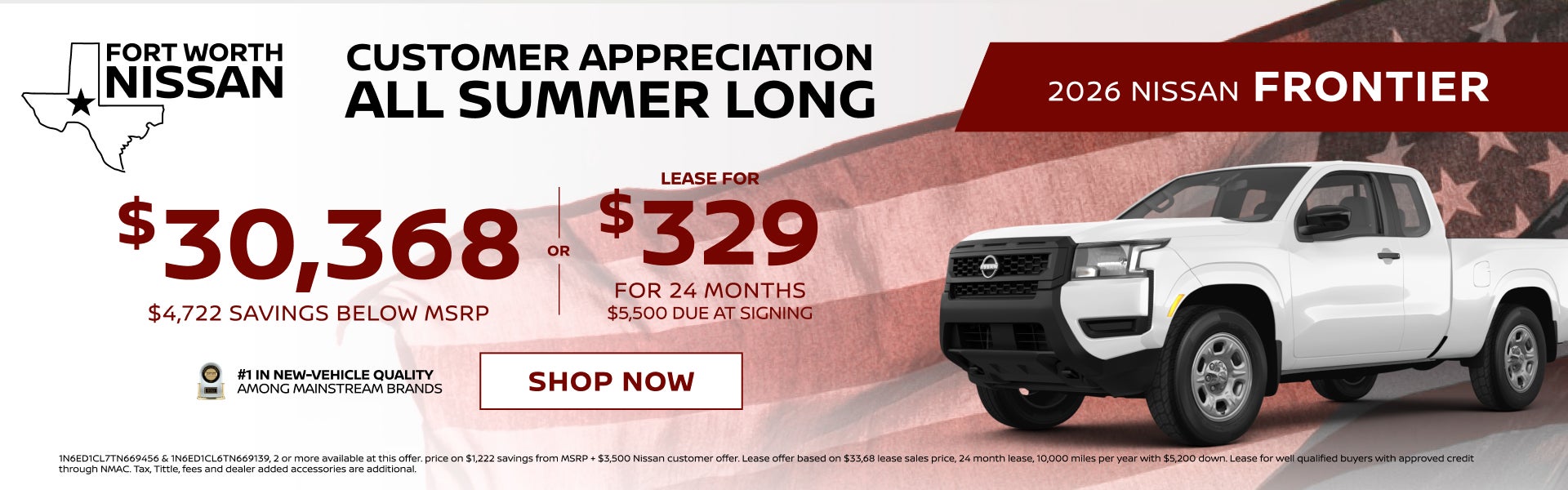 2026 FRONTIER PRICE AND LEASE OFFER