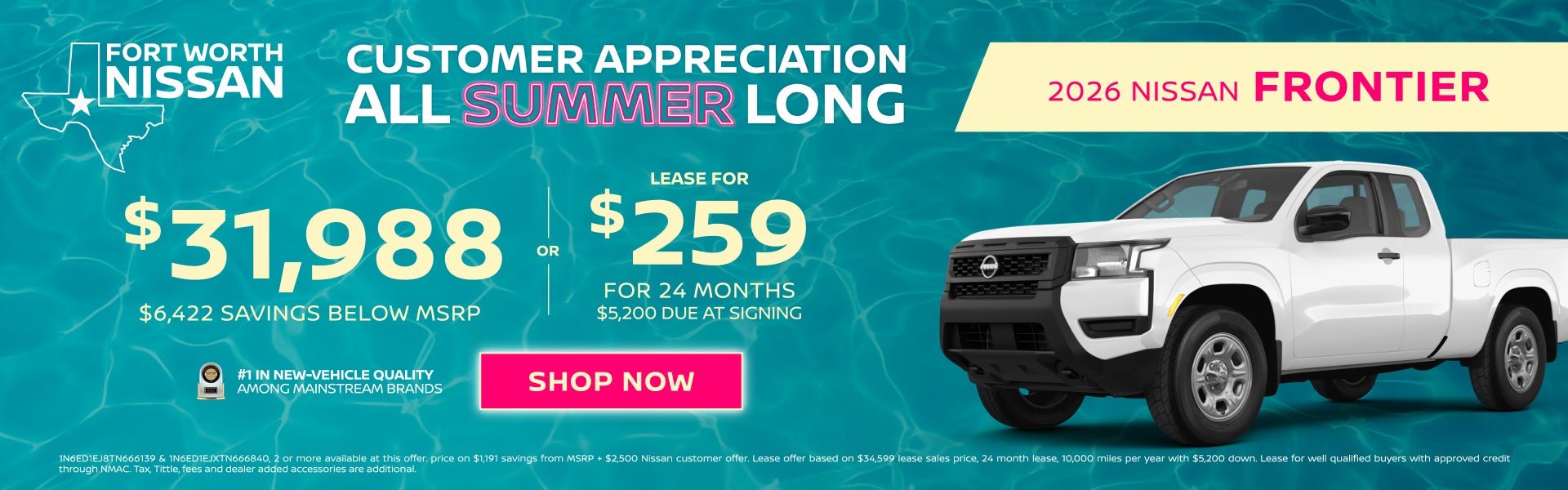 2026 FRONTIER PRICE AND LEASE OFFER