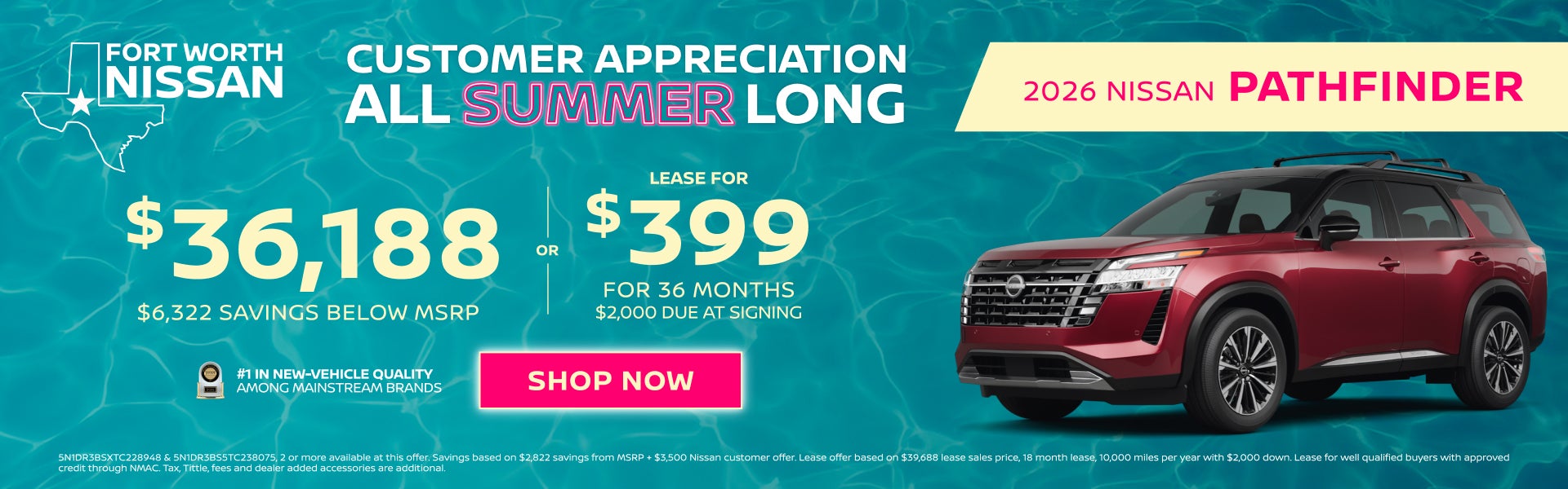 2026 PATHFINDER PRICE AND LEASE OFFER
