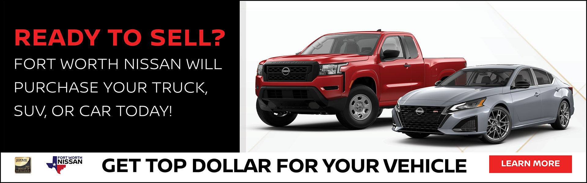 fort worth nissan buys cars banner