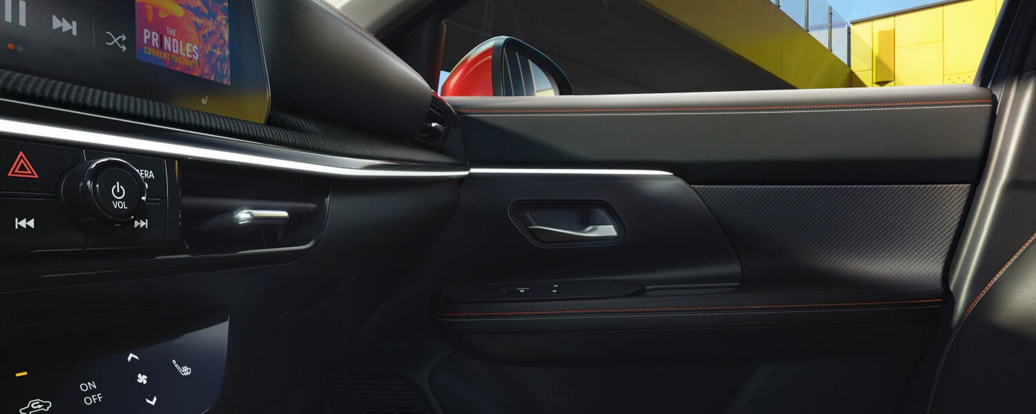 the interior door panel of a compact suv