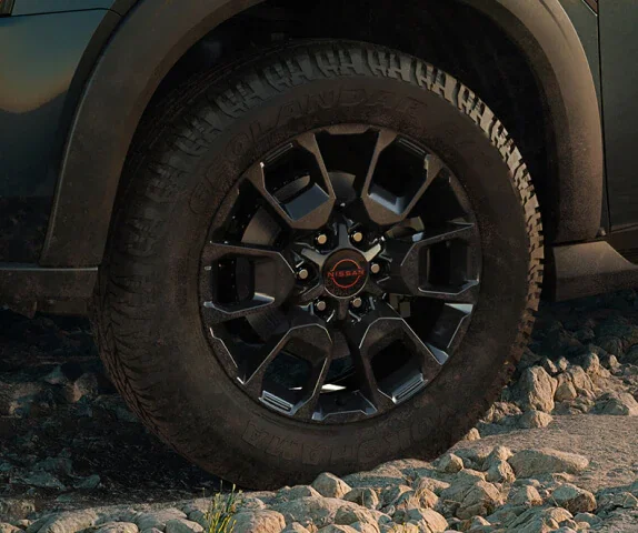 the wheel and tire of a nissan armada