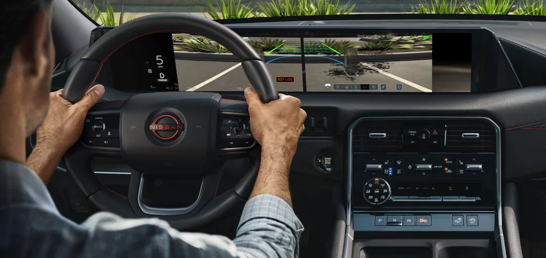 the invisible hood view of a 2025 nissan armada suv