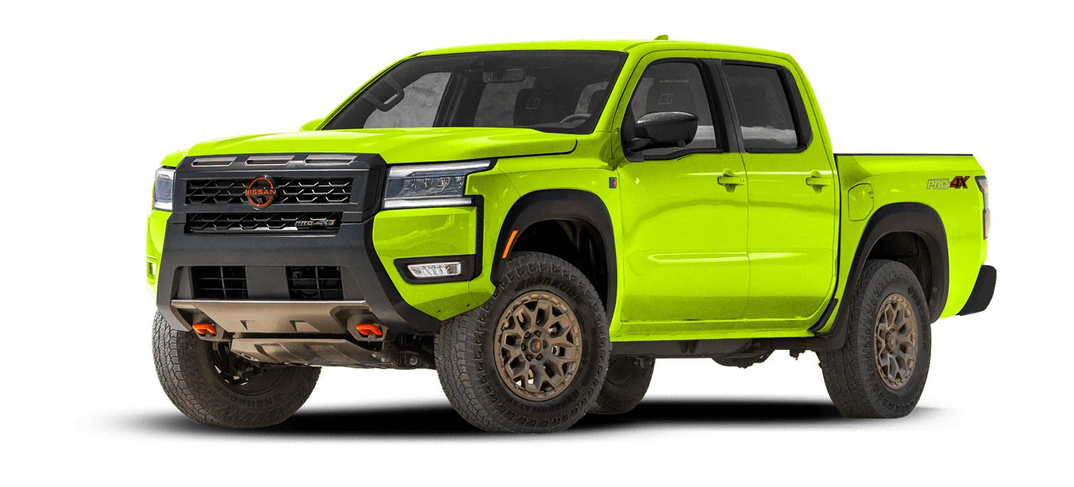 a lime green 2026 nissan frontier