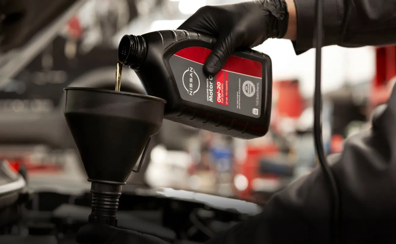 Nissan oil change service at Fort Worth Nissan